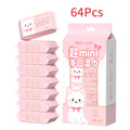 Mini Portable Wet Wipes 64pcs Mini Portable Wet Wipes, Alcohol-free Disposable Wet Towels, Suitable for Use When Going Out or Traveling, Suitable for Pets to Use