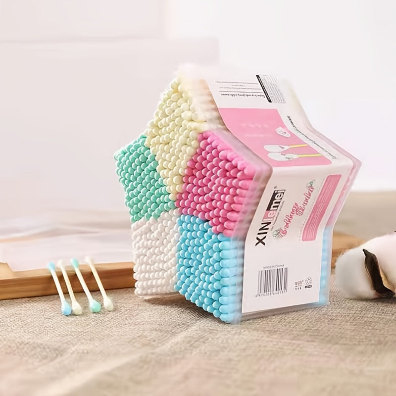 1000 Colored Swabs (2 Boxes) | with Its Pointed Toe Design And Soft Tip, It'S Perfect for Makeup Removal, Delicate Skincare, And Ear Hygiene, Making It a Must-Have for At-Home Grooming