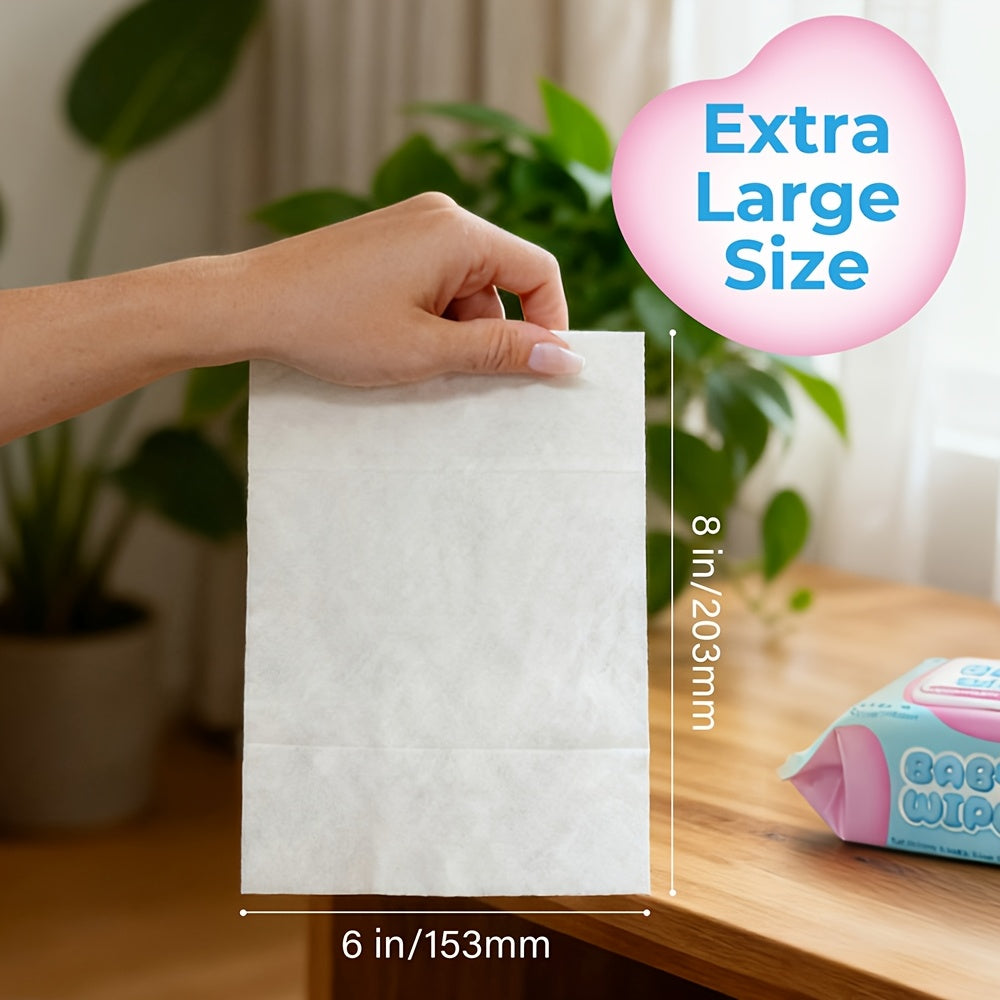 16 Packs of Ultra-Soft Baby Wipes That Are Thick And Durable, Ph Balanced, Free from Parabens, And Gentle Enough for Use on The Face And Hands. Suitable for Home And Travel