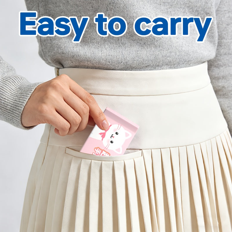 Mini Portable Wet Wipes 64pcs Mini Portable Wet Wipes, Alcohol-free Disposable Wet Towels, Suitable for Use When Going Out or Traveling, Suitable for Pets to Use